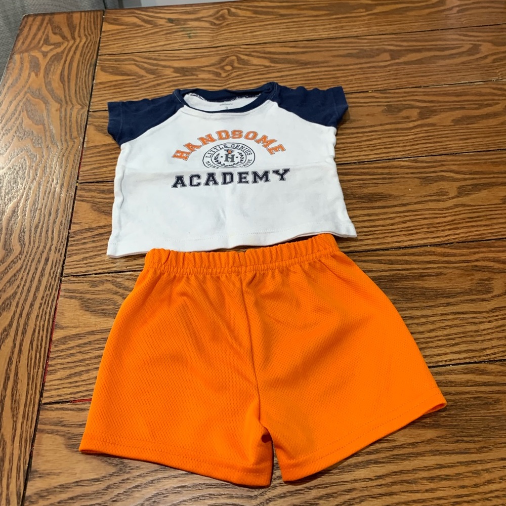 Handsome academy shirt and shorts